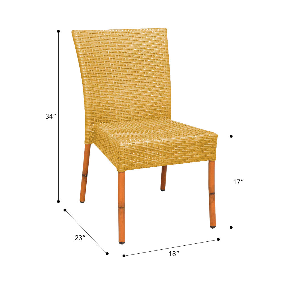 Lyon Patio Dining Side Chair #color_Tan