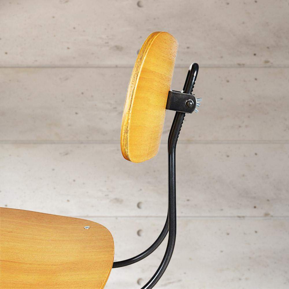 Toledo Adjustable Height Swivel Dining Chair #color_Black/Brown