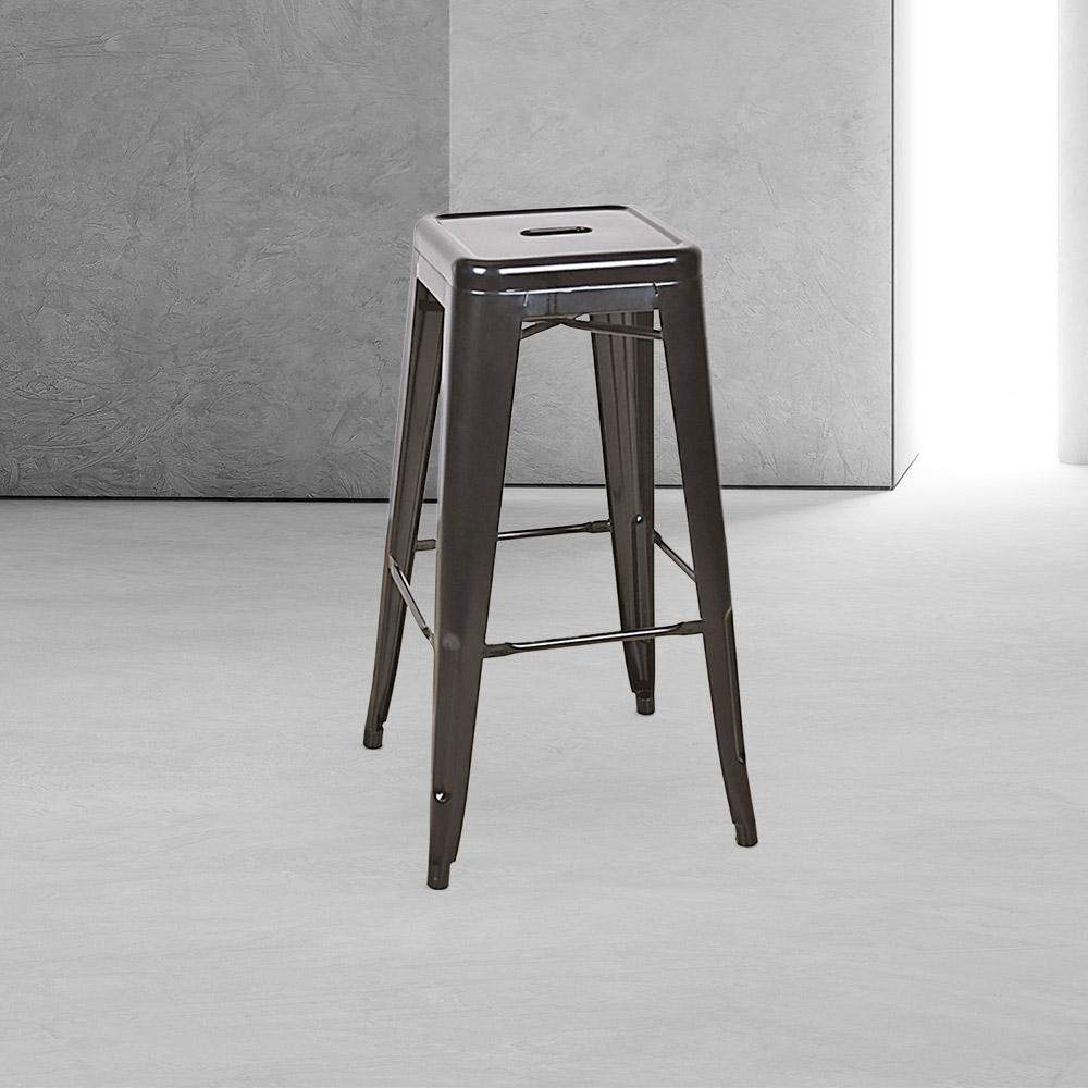 Marais A Cafe Bar Stool #color_Gunmetal