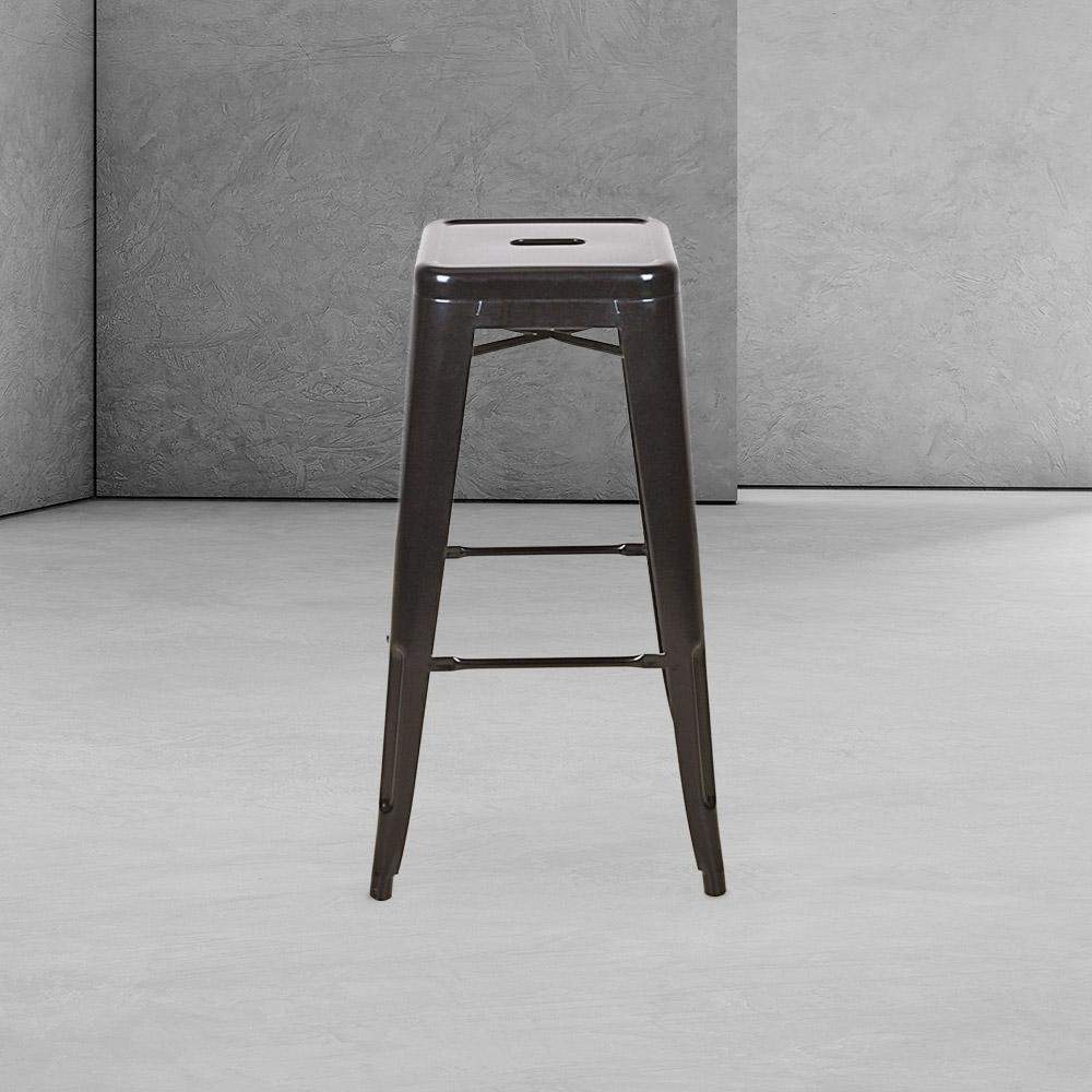 Marais A Cafe Bar Stool #color_Gunmetal