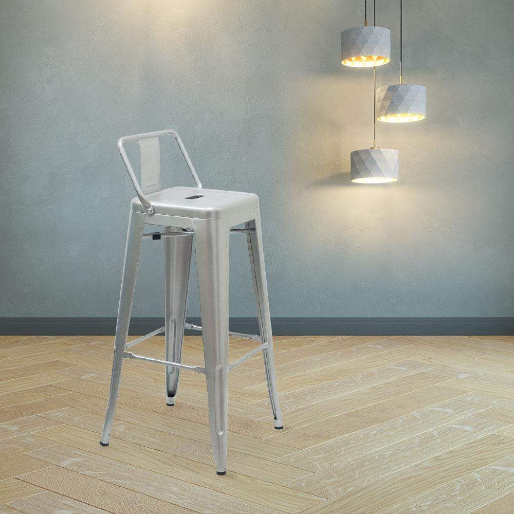 Marais A Bar Stool with Low Back Mega Furniture