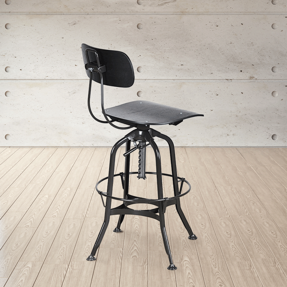 Toledo Swivel Adjustable Height Bar Stool